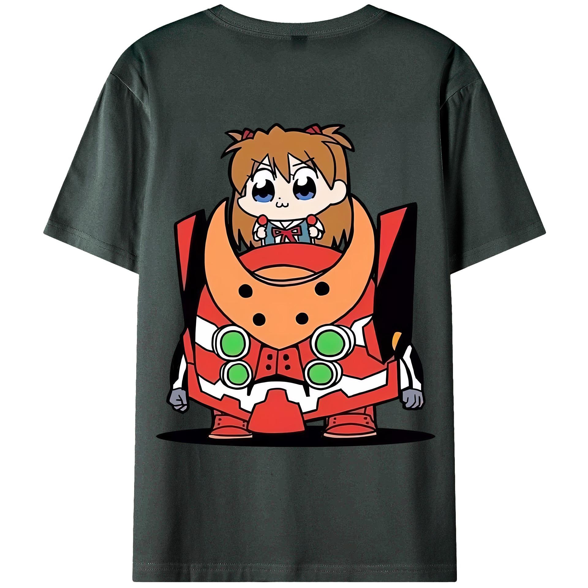 （画像用） EVA 新世紀エヴァンゲリオン 綿100％ メンズ半袖Tシャツ（バックプリント） 通気性